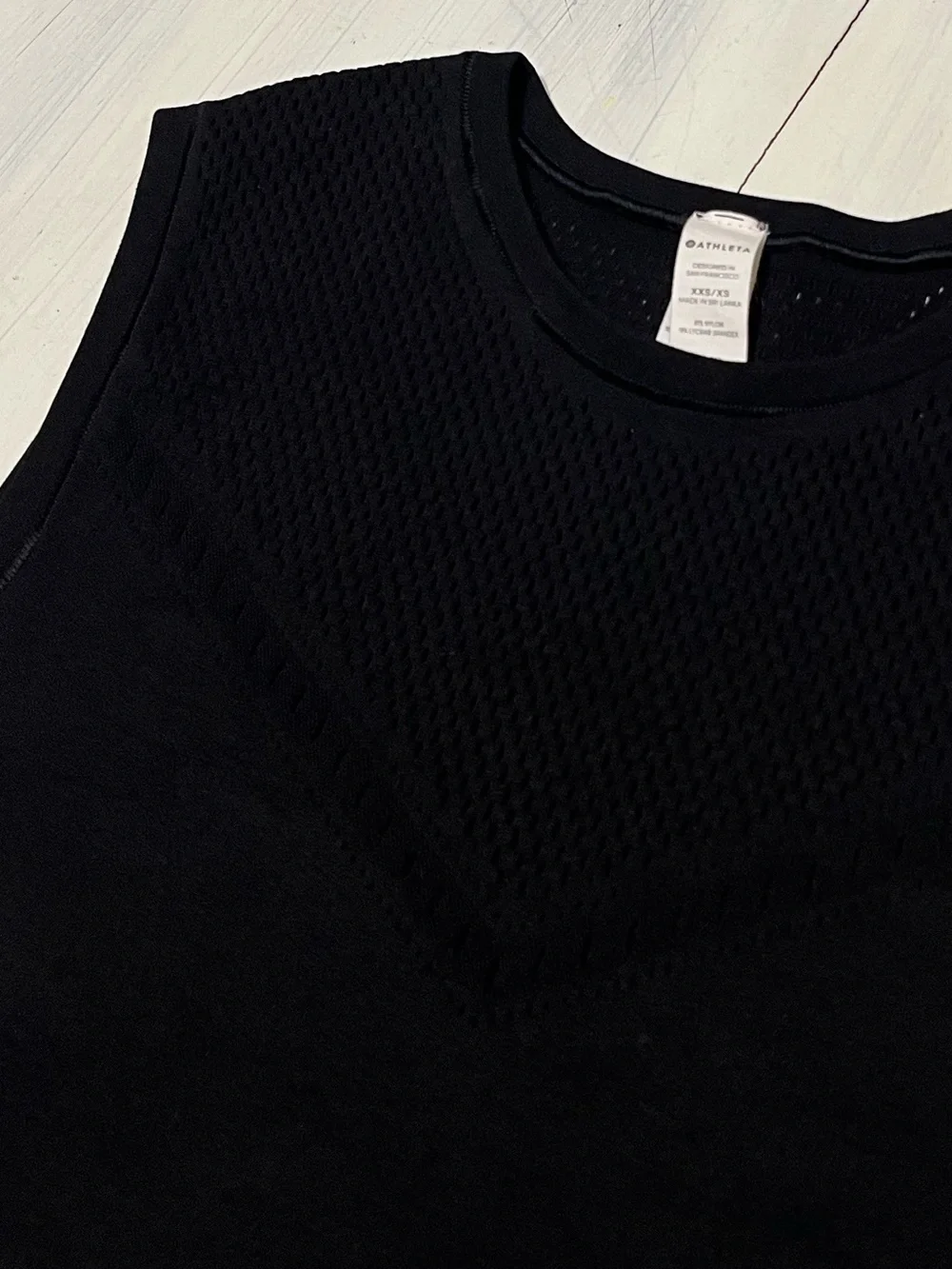 Athleta Pavana Crop Crop Tank Black Sz XXS/XS - Picture 4 of 7